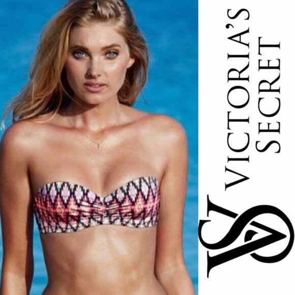 Victoria’s Secret | Warm Ikat “The Flirt Bandeau” Bikini Top | Size 32A - Picture 1 of 11